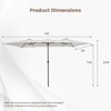 Tangkula 15FT Double-Sided Market Umbrella Large Crank Handle Vented Twin Patio - 4 of 4
