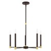 Livex Lighting Karlstad 5 - Light Chandelier in  Bronze/Satin Brass - 3 of 4