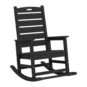 Hyleory Extra Wide HDPE Outdoor Adirondack Rocking Chair with Built-In Footrest and 30° Recline for Ultimate Relaxation - 1 of 1
