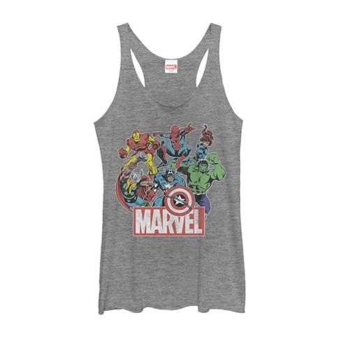 Women's Marvel Classic Hero Collage Racerback Tank Top - image 1 of 3