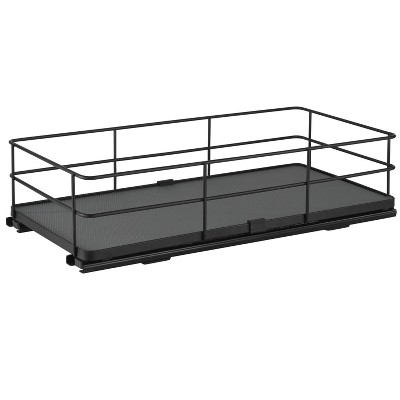 Organize It All 9"x19.7" Slide Out Shelf Organizer: Steel Kitchen Cabinet Storage, Black, 4.5" Height, 12.13 lbs — фото 5