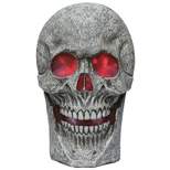 Seasonal Visions Skull With Light And Sound Halloween Decoration - 24 in - Gray