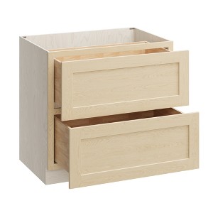CASAINC 36 in. W x 34.5 in. H x 24 in. D 2-Drawer Base Kitchen Cabinet – Soft-Close, Plywood Frame - Ready to Assemble - 1 of 4