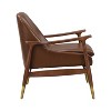 Christopher Knight Home Freja Modern Faux Leather and Wood Accent Chair - 4 of 4