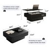 38" Large Rectangle Wood Coffee Table with Storage and Lift-Top, Wood Veneer Fluted Design, Adjustable Height for Living Room or Office – Cuddlewood - 4 of 4