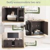 55 Inch Cat Litter Box Enclosure for 2 Cats, Large Hiddden Litter Box Enclosure Furniture 3-in-1 Wooden Cat Washroom Furniture with Barn Door White - 4 of 4