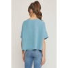 Women's Round Neck Babydoll Top - entro - 3 of 4