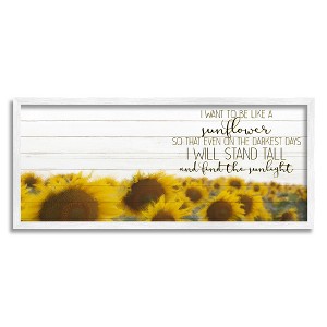 Stupell Industries Be Like A Sunflower Wood Texture Inspiring Word Design - 1 of 4