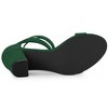 Allegra K Women's Open Toe Lace Up Ankle Strap Chunky Heel Sandals - 4 of 4