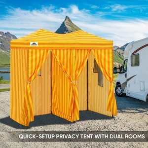 EAGLE PEAK Outdoor Changing Room 8x4, 2 Room Pop Up Portable Changing Room, Sun Shelter, Portable Dressing Room - 1 of 4