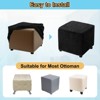 Unique Bargains Elastic Living Room Bedroom Leaf Pattern Square Foot Stool Cover - 4 of 4