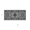HomeRoots 24" X 48" Black Scrollwork Outdoor Rubber Door Mat - 3 of 4