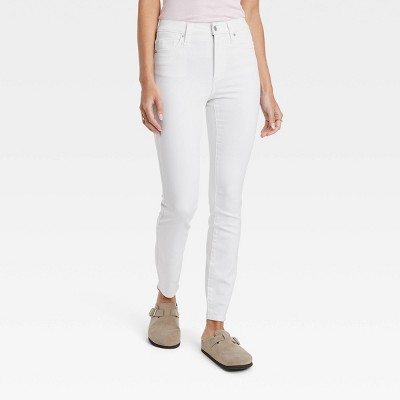 Women's High-rise Skinny Jeans - Universal Thread™ White 14 Long : Target