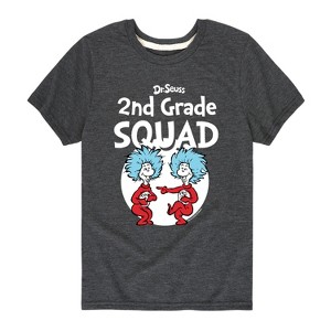 Boys' - Dr. Seuss - 2nd Grade Squad Thing 1 and Thing 2 Short Sleeve Graphic T-Shirt - 1 of 4