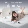 Itopfox King Size Electric Heated Mattress Pad with Memory & Preheat Functions, 12 Heat Settings Dual Control for 1-12 Hours Auto Off, Lighted Button - 4 of 4