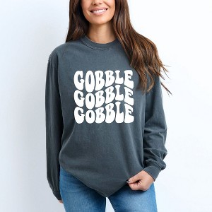 Simply Sage Market Women's Gobble Wavy Long Sleeve Garment Dyed Tee - 1 of 3