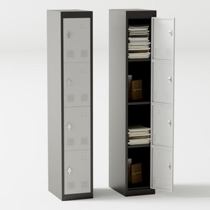 Metal Storage Cabinet for Employees, 72" Employees Metal Locker with 4 Doors, Tall Storage Lockers for Garage,Office,Home,Gym - 1 of 4