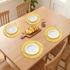 REGALWOVEN Farmhouse Round Placemats Set of 6 Woven Placemats for Dining Table Decor Kitchen Table Mat Wipe Clean - 3 of 4