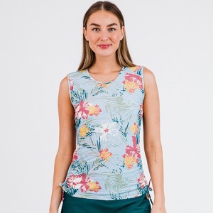 Calypsa Women's Closed Back UPF 50+ Tankini Maya Swim Top - 1 of 4