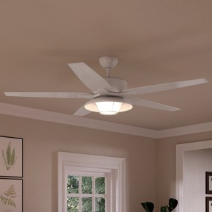 Urban Ambiance Luxury Traditional Indoor or Outdoor Ceiling Fan,  17.6"H x 60"W,  White, UHP9171 - 1 of 4