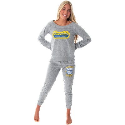 Riverdale High River Vixens Juniors' Go Bulldogs Jogger Pajama Set Riverdale High School