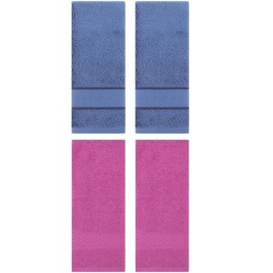 REGALWOVEN 4 Pcs Solid Textured Cotton Soft Absorbent Decorative Hand Towel - 1 of 4