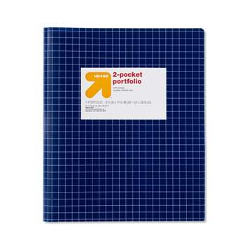 Poly Folder with Prongs Fashion Navy Grid - up & up™