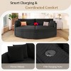 102" Oversized Double Chaise Lounge Sofa Bed, Modern Corduroy Loveseat with Deep Seat, USB Ports & Pillows for Living Room-3irtyhousy - 2 of 4