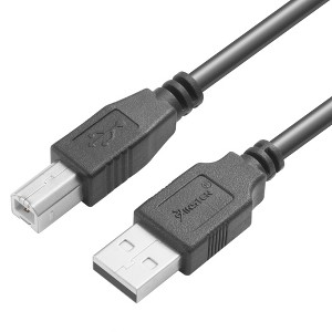 Insten 10ft USB A to USB B Printer Cable, USB 2.0 Type A Male to Type B Male Printer Scanner Cable Cord for HP Epson Canon - 1 of 4