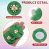 Unique Bargains Rhinestone Pearl Chiffon Flower for DIY Craft Wedding Party 10 Pcs - 3 of 4