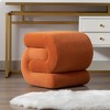 COWLOWN S-Shape Velvet Ottoman Makeup Stool Footstool, 250LBS Capacity, No-Assembly, Anti-Slip for Living Room/Bedroom/Sofa Side - 3 of 4