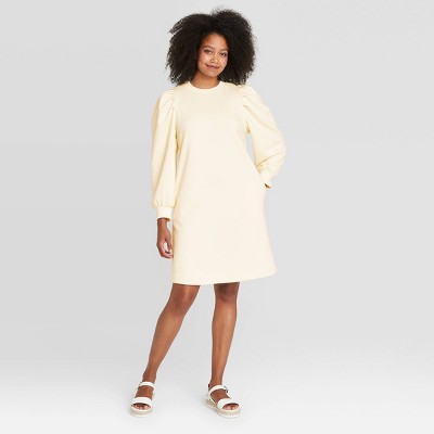 beige sweatshirt dress