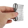 Unique Bargains Women's Wide Semicircle Hair Comb Insertion Tool Black 1 Pc - 3 of 3