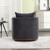 CAVINAS Swivel Barrel Chair with 360 Degree Rotation, Soft Fabric Upholstery and High-Density Cushion - 4 of 4