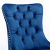 NicBex Set of 2 Velvet Dining Chair with Nailhead Trim & Tufted Button Back Modern Upholstered Accent Chair with Plating Legs - 4 of 4
