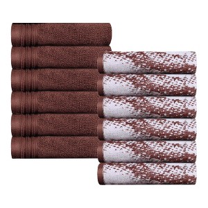 Cotton Marble and Solid Medium Weight Assorted Towel Set by Blue Nile Mills - 1 of 4