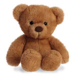 Aurora Small Softie Bear Snuggly Stuffed Animal Brown 9" - 1 of 4
