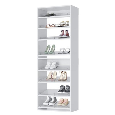 WOWLIVE 9-Tier Large Stackable Metal Shoe Rack Shelf Storage Tower Unit  Cabinet Organizer for Closets, Fits 30 to 35 Pairs, Black