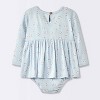 Baby Girls' Floral Skirted Bodysuit - Cloud Island™ Blue - 2 of 4