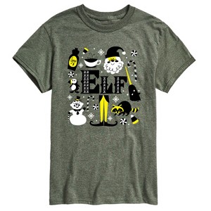 Men's - Elf - Logo And Santa Short Sleeve Graphic T-Shirt - 1 of 4