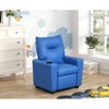 LOVMOR Kids Recliner Chair, Kid Upholstered Couch with Cup Holder, Footrest&Backrest, Toddlers Velvet Recliner w/ Headrest&Footrest - 2 of 4