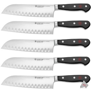 Wusthof Classic 7" Hollow Edge Santoku Kitchen Knife - 5 Units - 1 of 3
