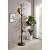 Ore International 73" Espresso Coat Rack Metal/Wood: 5 Hooks, Wood Frame, Adult Assembly Required - 3 of 4