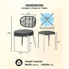 3 Piece Patio Bistro Set, Outdoor Wicker Chairs with Table, Rattan Patio Furniture Set for Outdoor, Patio, Deck, Backyard, White & Grey - 2 of 4