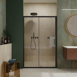 Single Sliding Shower Door, 1/5 inch Thick Clear Tempered Glass Shower Door with Stainless Steel Handle - 1 of 4