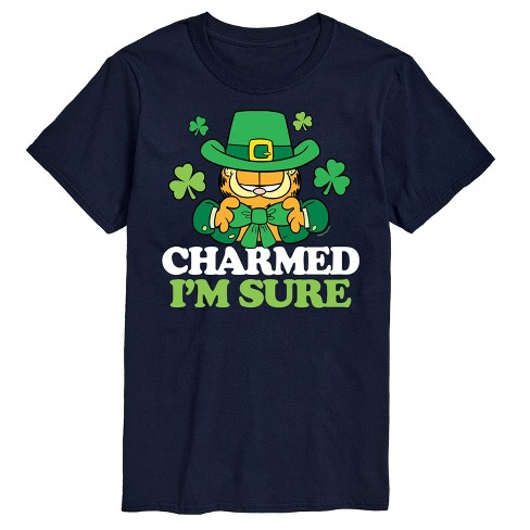 Men's - Garfield - Charmed I'm Sure St. Patrick's Day Short Sleeve Graphic T-Shirt - image 1 of 3