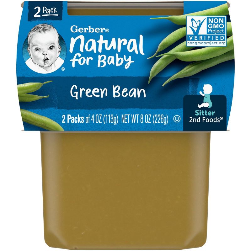 Gerber Sitter 2nd Foods Green Bean Baby Meals Tubs - 2ct/8oz, 4 of 7