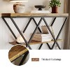 3-Tier Entryway Table, Console Sofa Table with  Metal Frame, Accent Table with Open Shelves, Foyer Table for Entryway, Hallway - 4 of 4