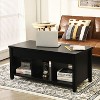 Yukimo Wood Lift Top Coffee Table with Storage Lower Shelf, Modern Lift-Top Design with Hidden Compartment and Open Shelves - 4 of 4