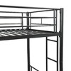 Kumasinova Metal Bunk Bed, Strong Steel Bed Frame with Safe Stairs, Modern Space-Saving Bunk Bed for Teens and Adults, 13" Under-Bed Storage - 2 of 4